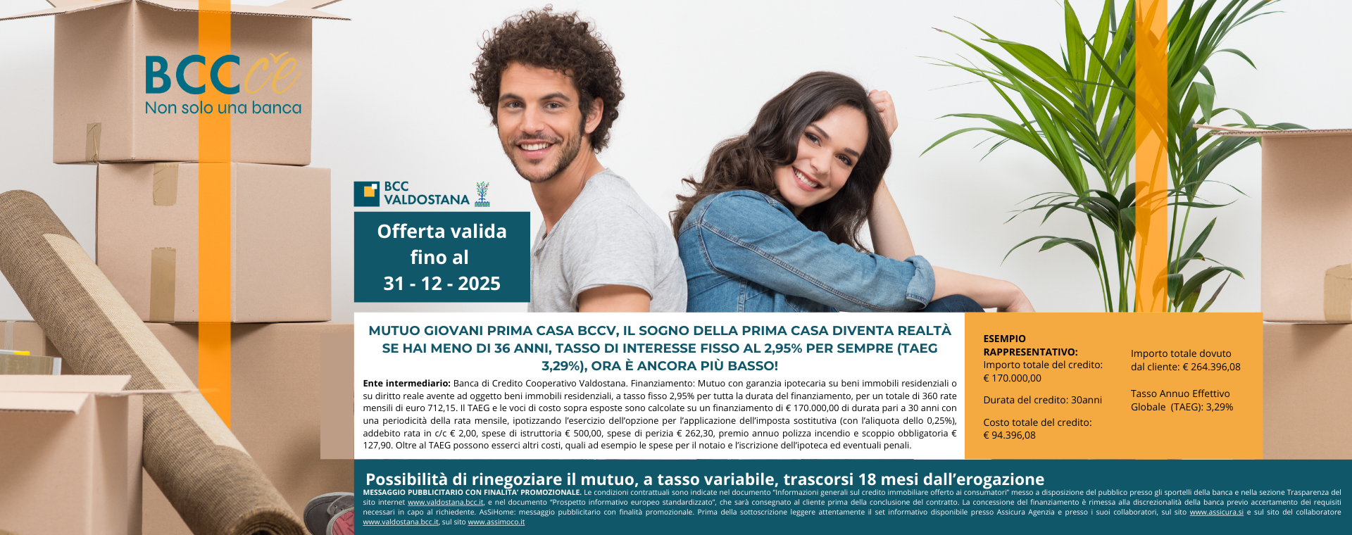 Mutuo Giovani Prima Casa BCC Valdostana 