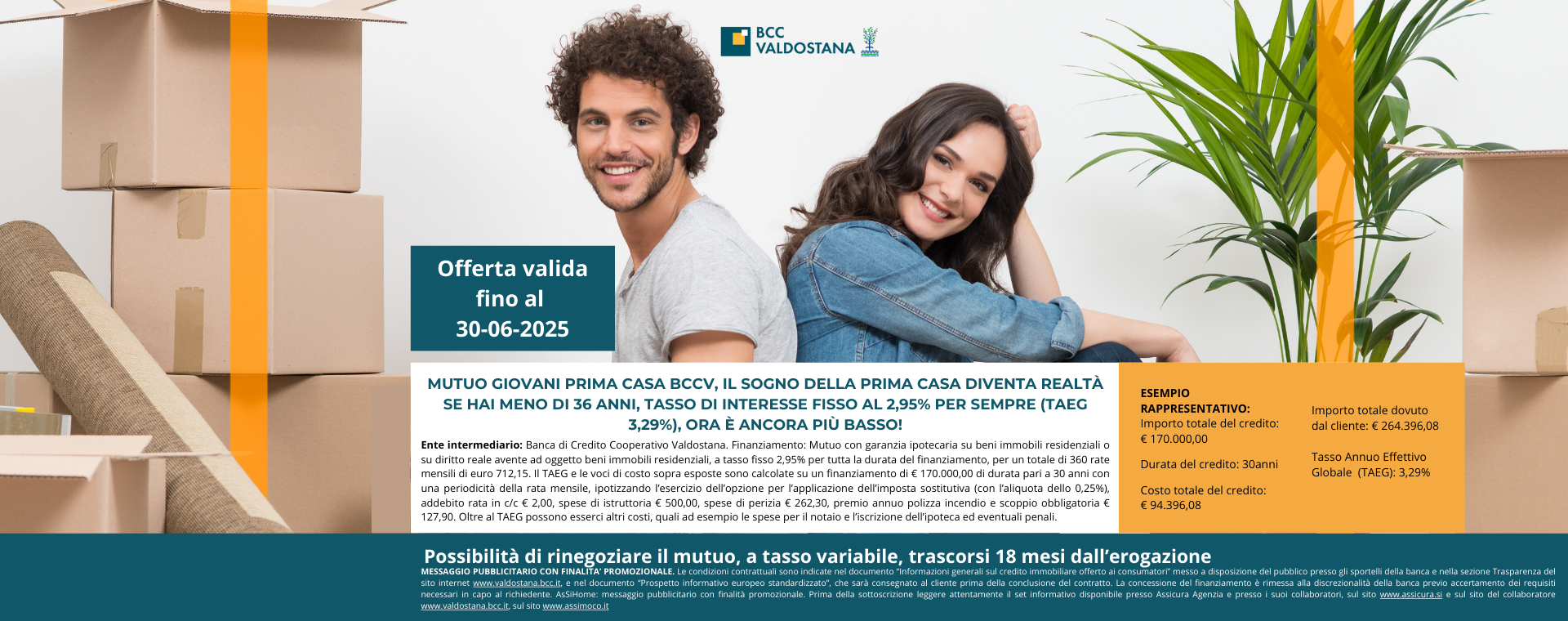Mutuo Giovani Prima Casa BCC Valdostana 